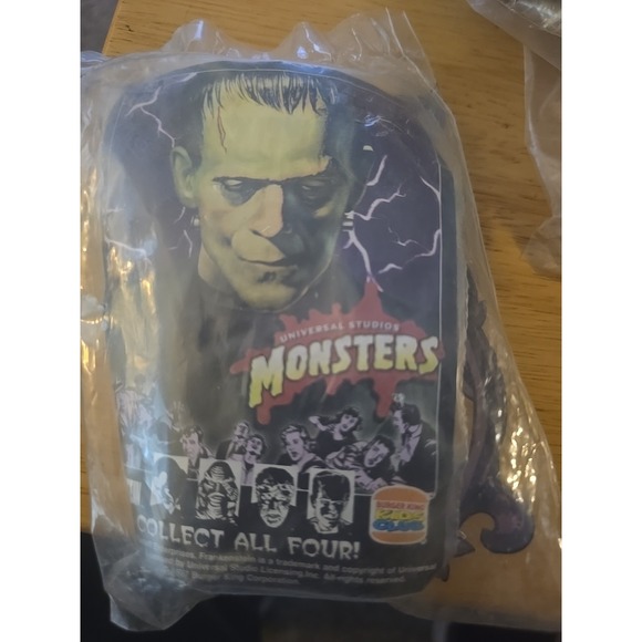 Burger King Kids Club 1997 Universal Studios Monsters Frankenstein New Sealed - Picture 3 of 7